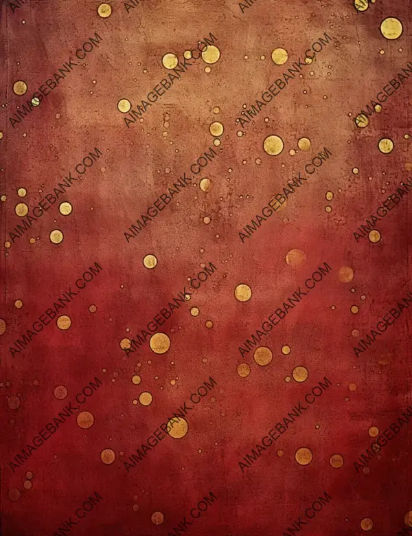 Classic Burgundy and Gold Dots on Vintage Paper