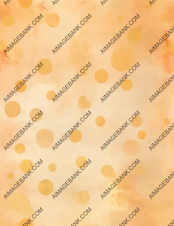 Elegant Peach and Gold Dots on Vintage Paper