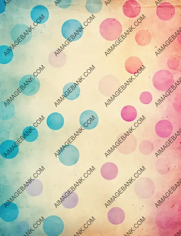 Classic Pink and Blue Dots on Vintage Paper