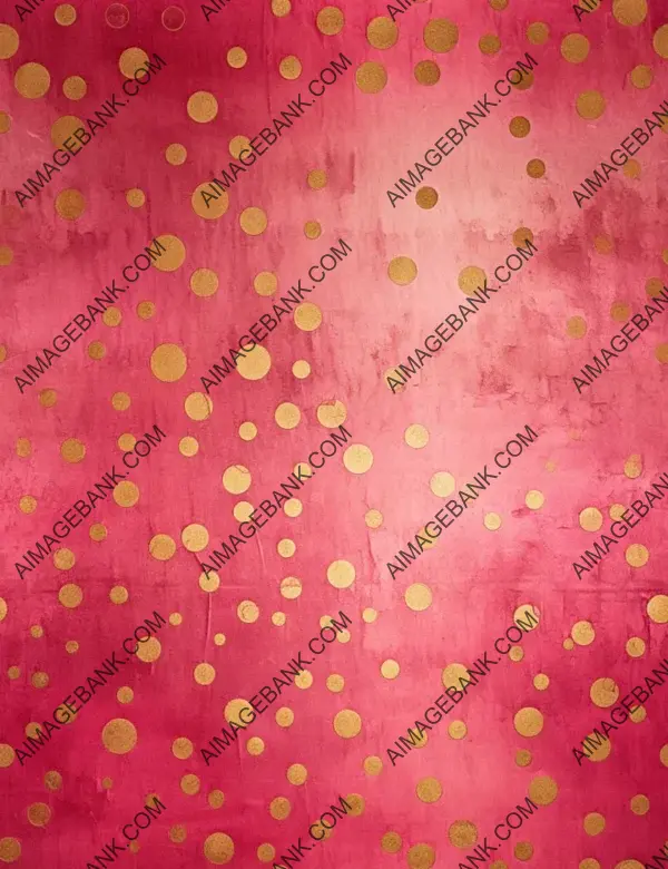 Timeless Pink and Gold Dots on Vintage Paper