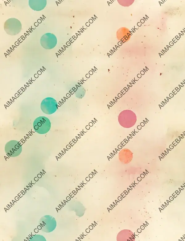 Classic Pink and Green Dots on Vintage Paper