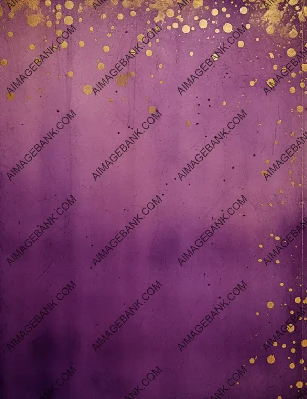 Purple and Gold Dots Vintage Elegance