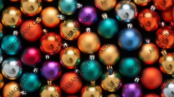 Pattern of Colorful Christmas Tree Ornaments