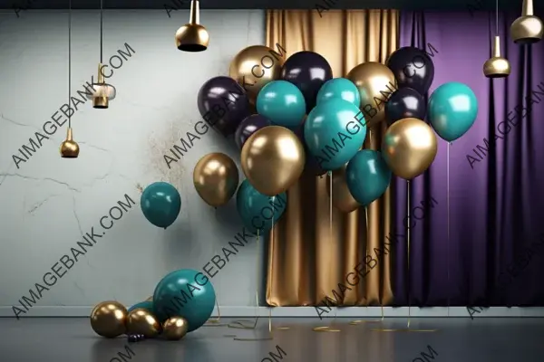 Elegant Birthday Balloons in Gold and Silver