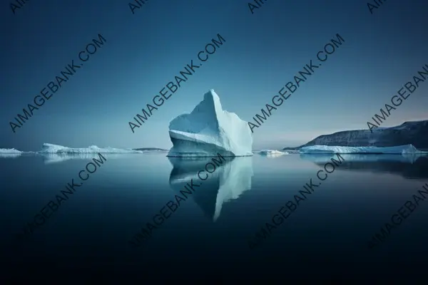 Icy Landscape with Moon and Stars