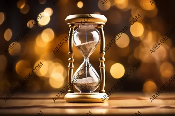 Professional Hourglass Bokeh in Library Setting