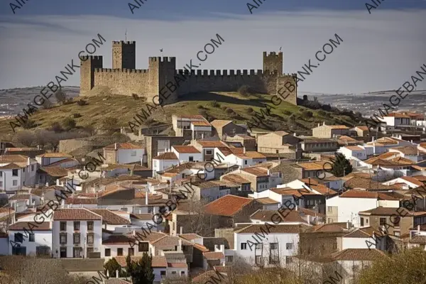 Trujillo&#8217;s Medieval City Skyline in Extremadura, Spain