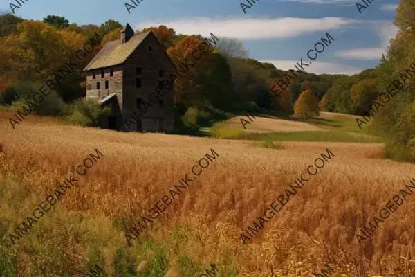 The Peaceful Landscape of a Mill Field