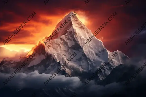 Everest&#8217;s Majesty Unveiled: A Cinematic Snow-Covered Peak