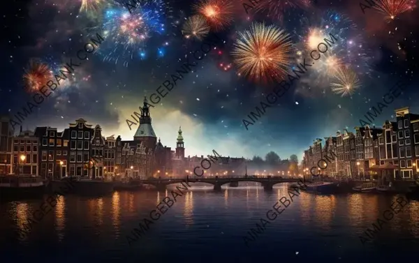 New Year Fireworks Lighting Up Amsterdam&#8217;s Canals