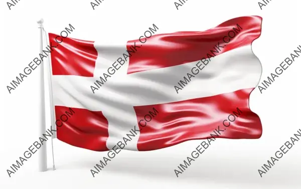 Denmark&#8217;s National Flag in Red and White