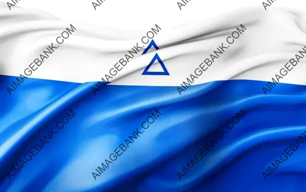 Israel Flag: Blue and White Stripes Isolated