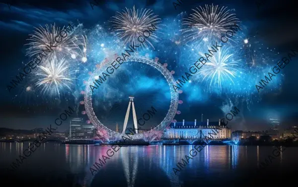 Spectacular Fireworks at London Eye on New Year&#8217;s