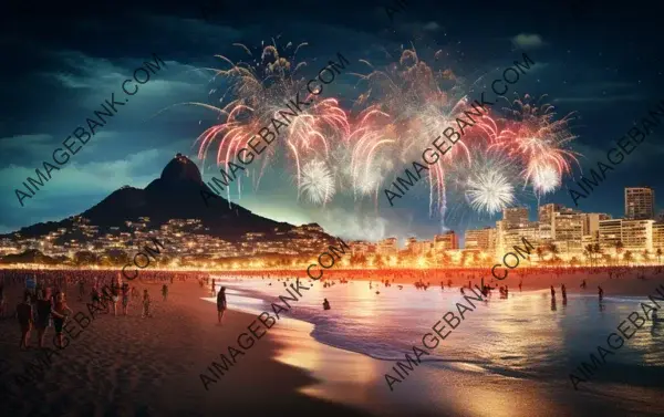 Spectacular Fireworks Display at Rio de Janeiro&#8217;s Copacabana Beach
