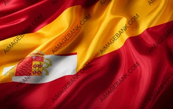 Spain&#8217;s National Flag with Red and Yellow Stripes