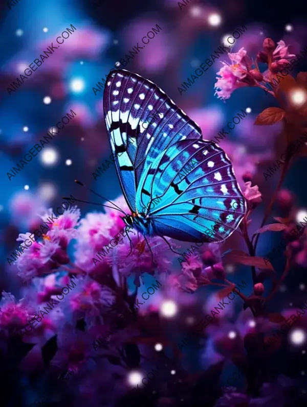 Butterfly in Purple Field: Nature&#8217;s Enchanting Image