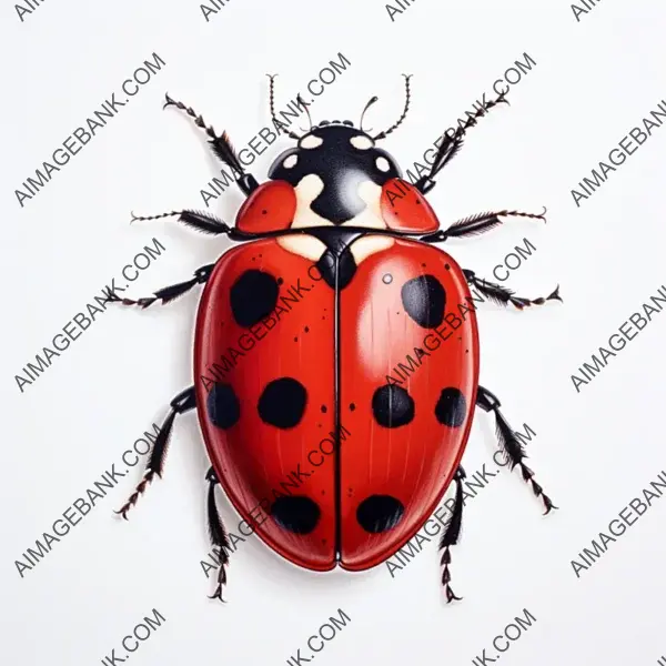 Detailed and Lifelike Drawings: Red Ladybug Render