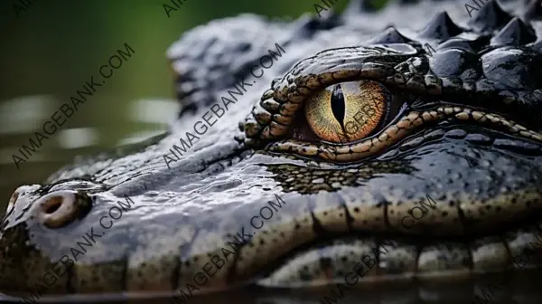 Alligator&#8217;s Eye Above Water: A Stunning Closeup