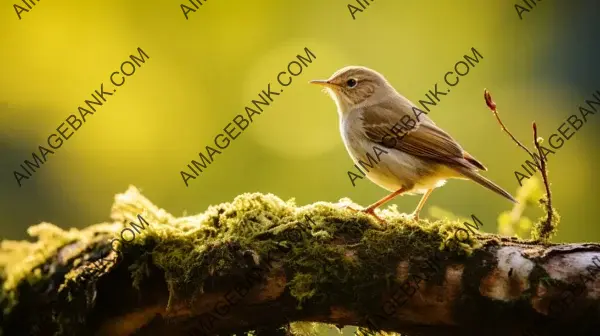 Nightingale Bird in a Well-Lit Landscape Shot