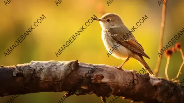 Captivating Landscape Shot of a Well-Lit Nightingale Bird