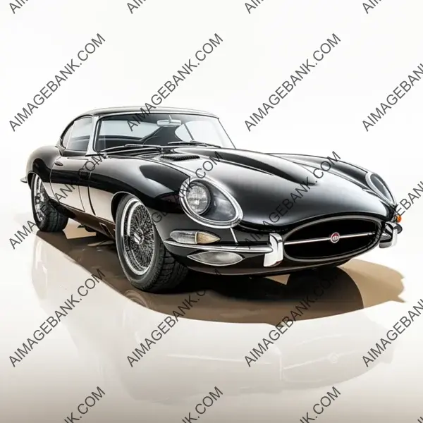 Jaguar E-Type in Graphite Pencil Sketch: Detailed Artistry