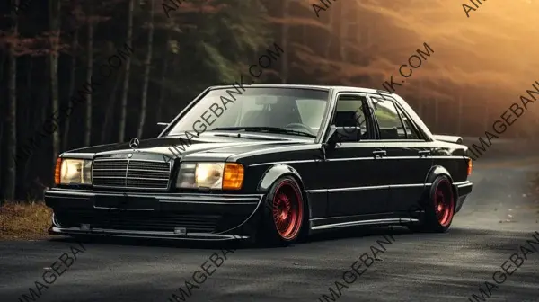 Mercedes 290E Evo Hammer: Black Carbon Trim Shine