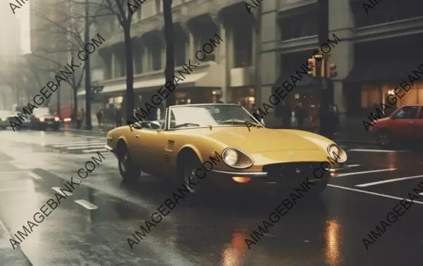 70s Blurry Polaroid of Pininfarina Roadster 1972