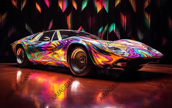 Artistic Elegance: Psychedelic Lamborghini 1964