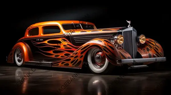 Flame Painted Beauty: Rolls Royce 1945 Hot Rod