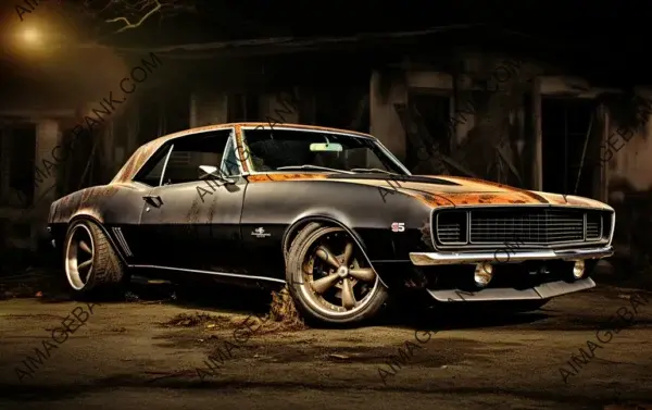 Steampunk Transformation: 1968 Chevy Camaro in 80s Polaroid