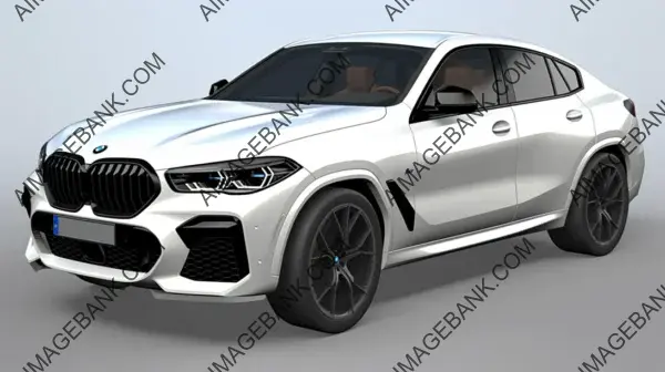 2023 Grey BMW X6: Right View of the New Model in White