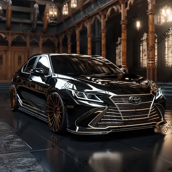 Black Toyota Avalon with Doors Open