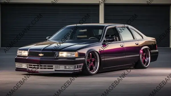 Chevy Caprice 1990: Plum Crazy and Black Carbon Trim