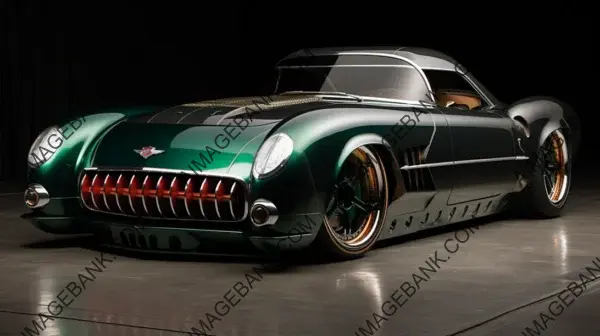 Elegance and Power: Corvette 1954 SEMA Edition (Green Carbon)