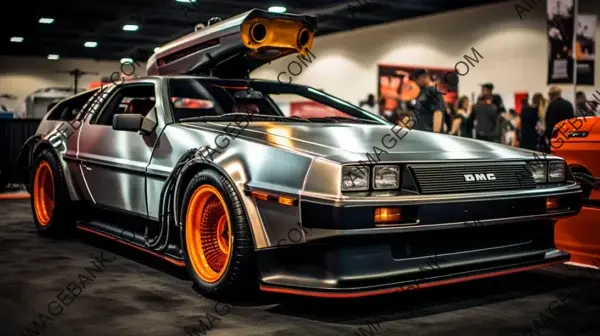 Delorean with Orange Black Carbon Trim: SEMA Winner