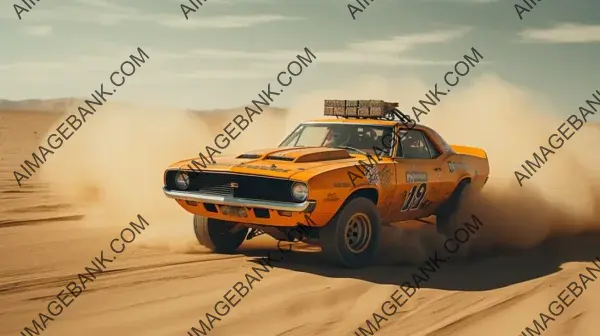 Vintage Charm: Dodge Challenger 1970 Dakar Racing Through