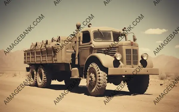 50s Polished Dodge Semitruck Army Tank Transport