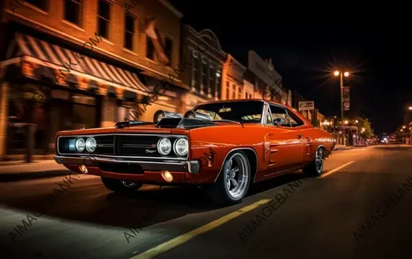 Nighttime Beauty: Dodge Super Bee Cruising Streets