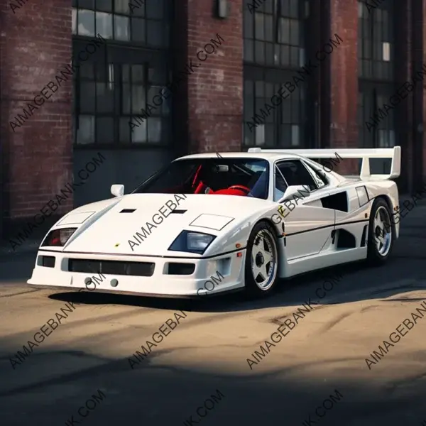 Classic Elegance: Ferrari F40 Evo in Pearlescent White Carbon