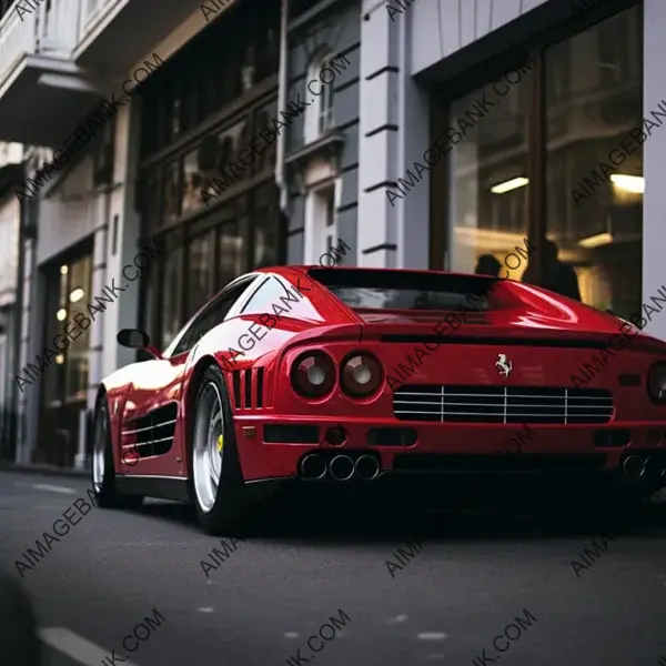 Vintage Charm: Ferrari GTO from Deep Down Angle in 90s