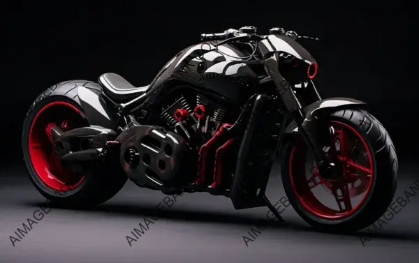 Glass Carbon Motorbike: Black Widow Design