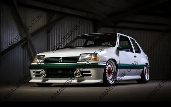 Cream Green Carbon Trim: 1990 Peugeot 205 GTI