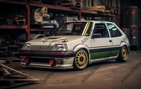 1990 Peugeot 205 GTI with Cream Green Carbon Trim