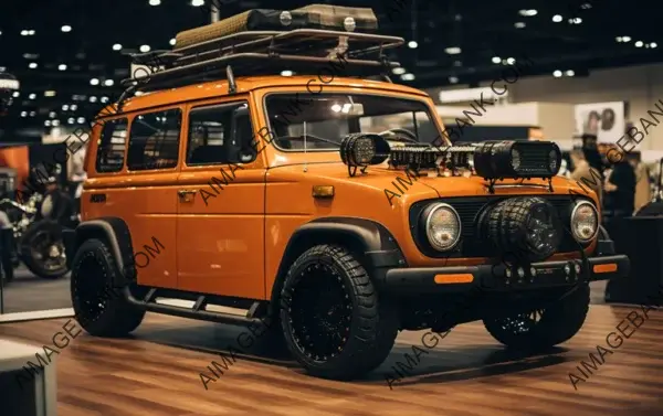 35mm Film of SEMA Winner: VW Thing with Orange Carbon Trim