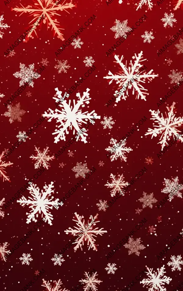 Seamless Christmas Snowflake Printing in High Resolution