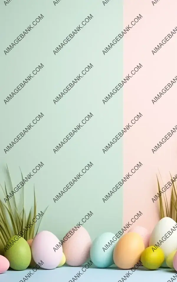 Easter Mockup Background with Large Empty Space