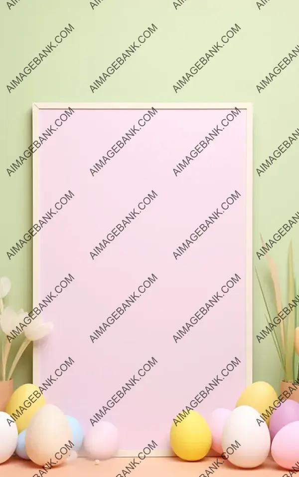 Easter Background Mockup with Room for Customization