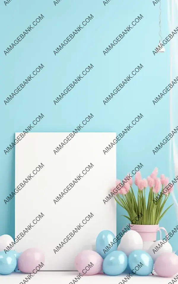 Mockup Easter Background with Plenty of Space