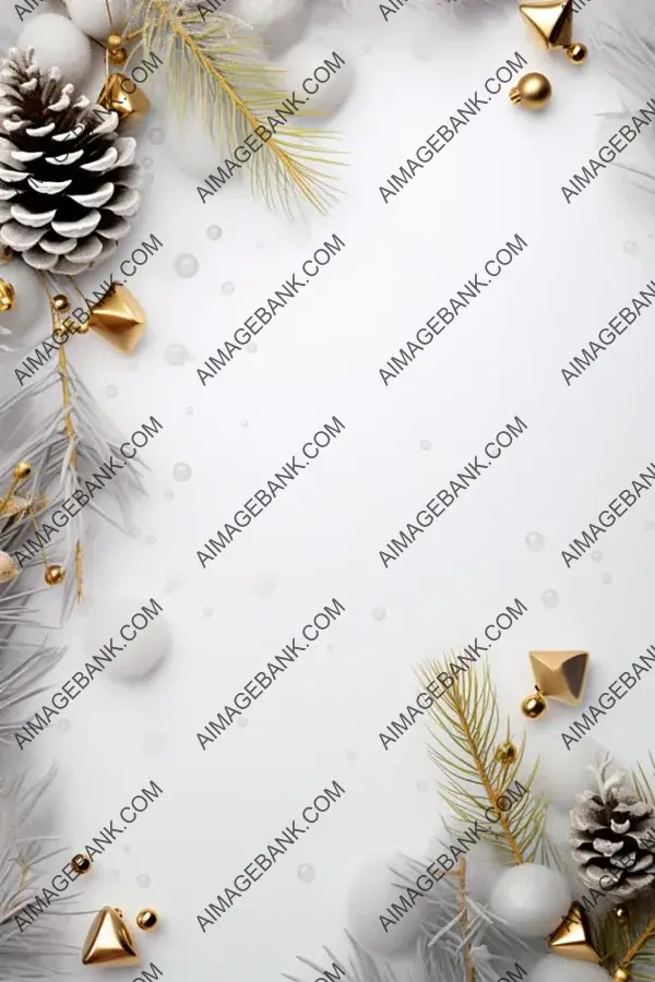 Realistic White Background with New Year Elements