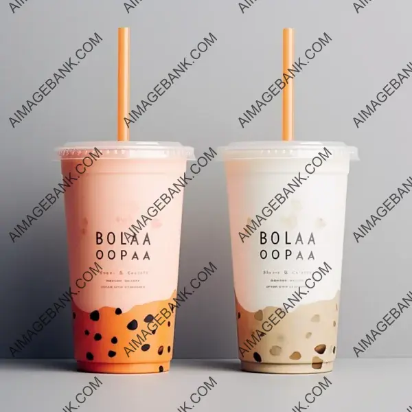 Boba Milk Tea Menu with a Modern and Clean Layout